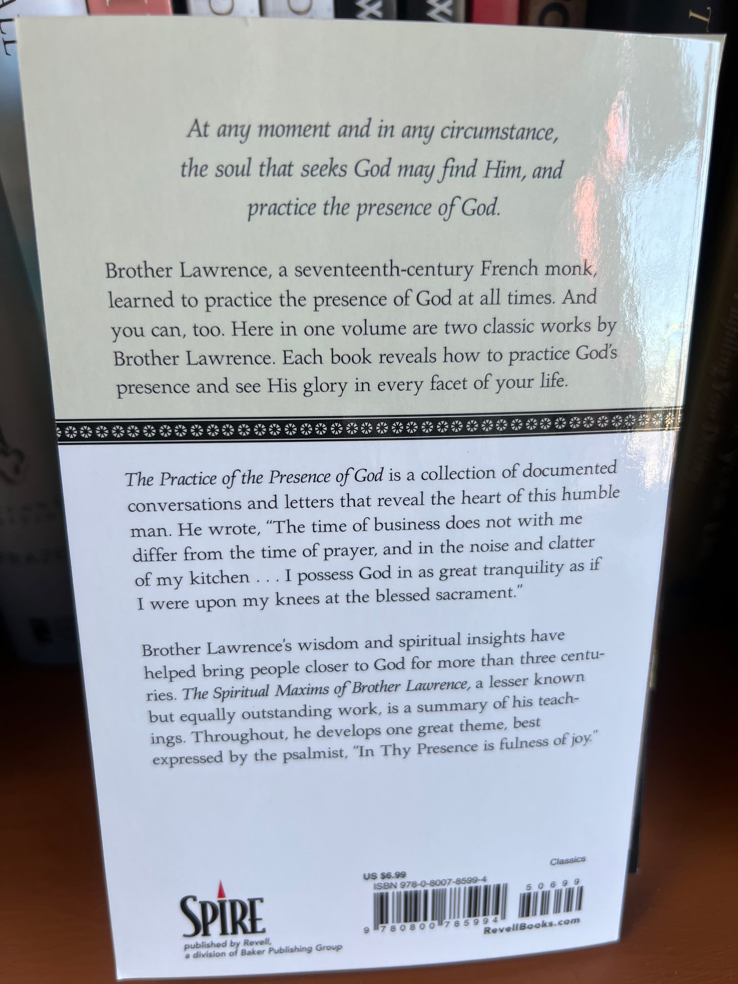 The Practice Of the Presence of God, with Spiritual Maxims (Small book)