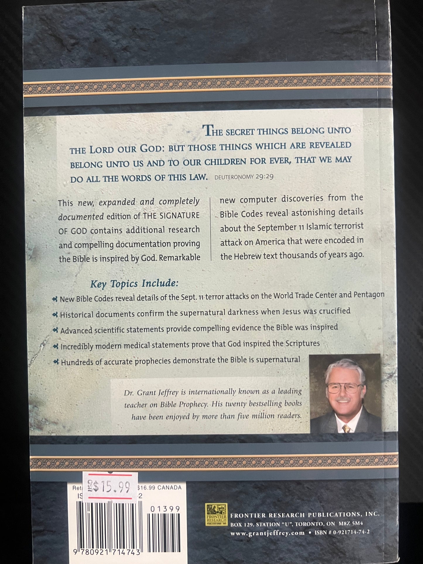 THE SIGNATURE of GOD BY Grant R. Jeffrey