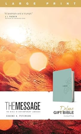 The Message - The bible in contemporary Language - Deluxe Gift Bible - color-Eucalyptus