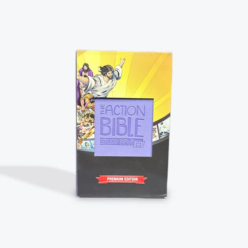 The Action Bible - Study Bible ESV - Purple softleather- Premium Edition