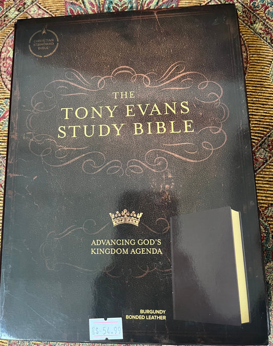 The TONY EVANS Study Bible CSB  (BURGUNDY BONDED LEATHER)