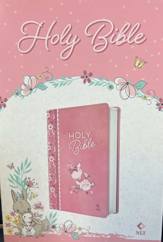 Holy Bible - Pink leather cover - NLT