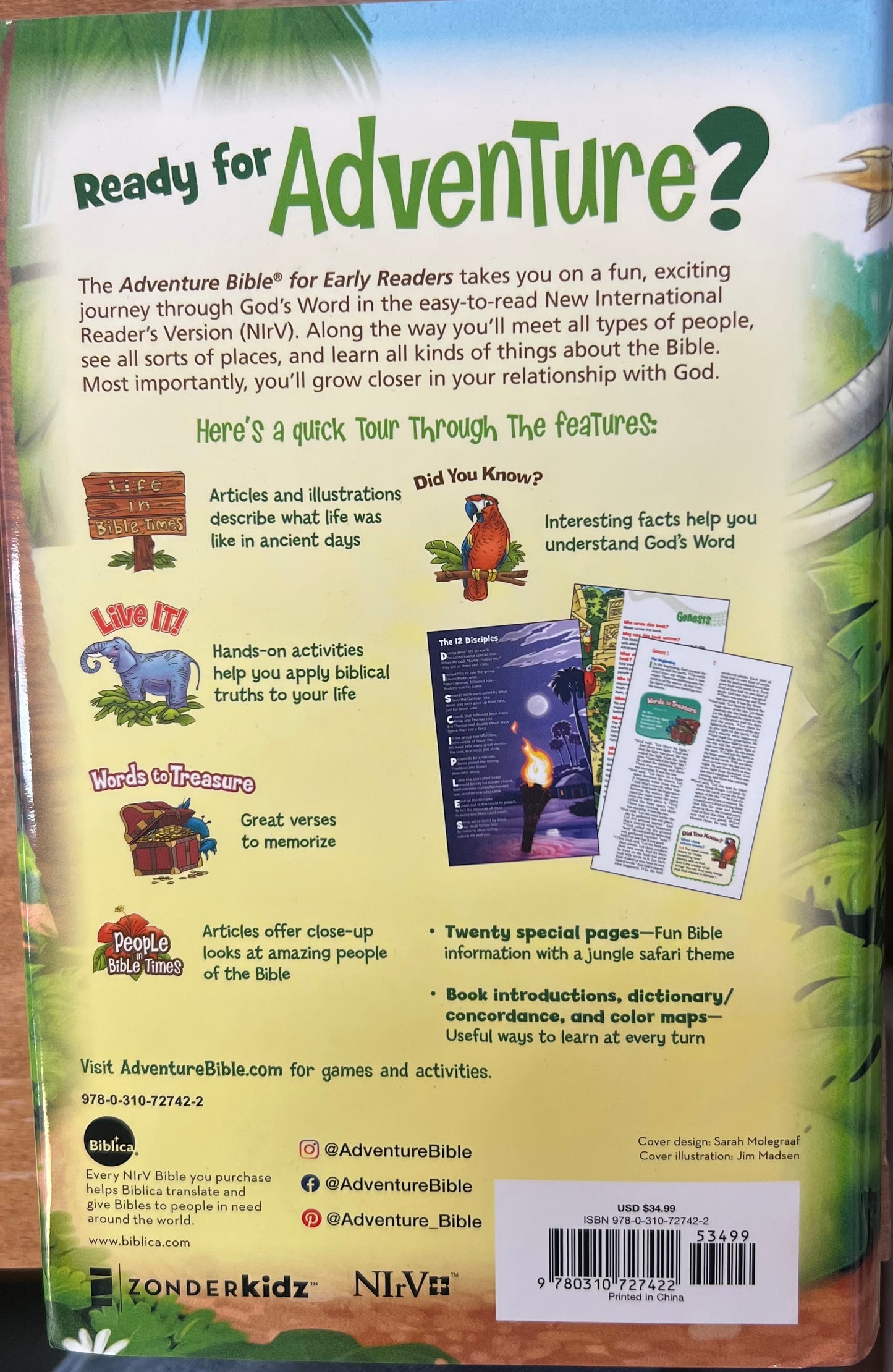 NIV Adventure Bible - For early Readers - hardcover