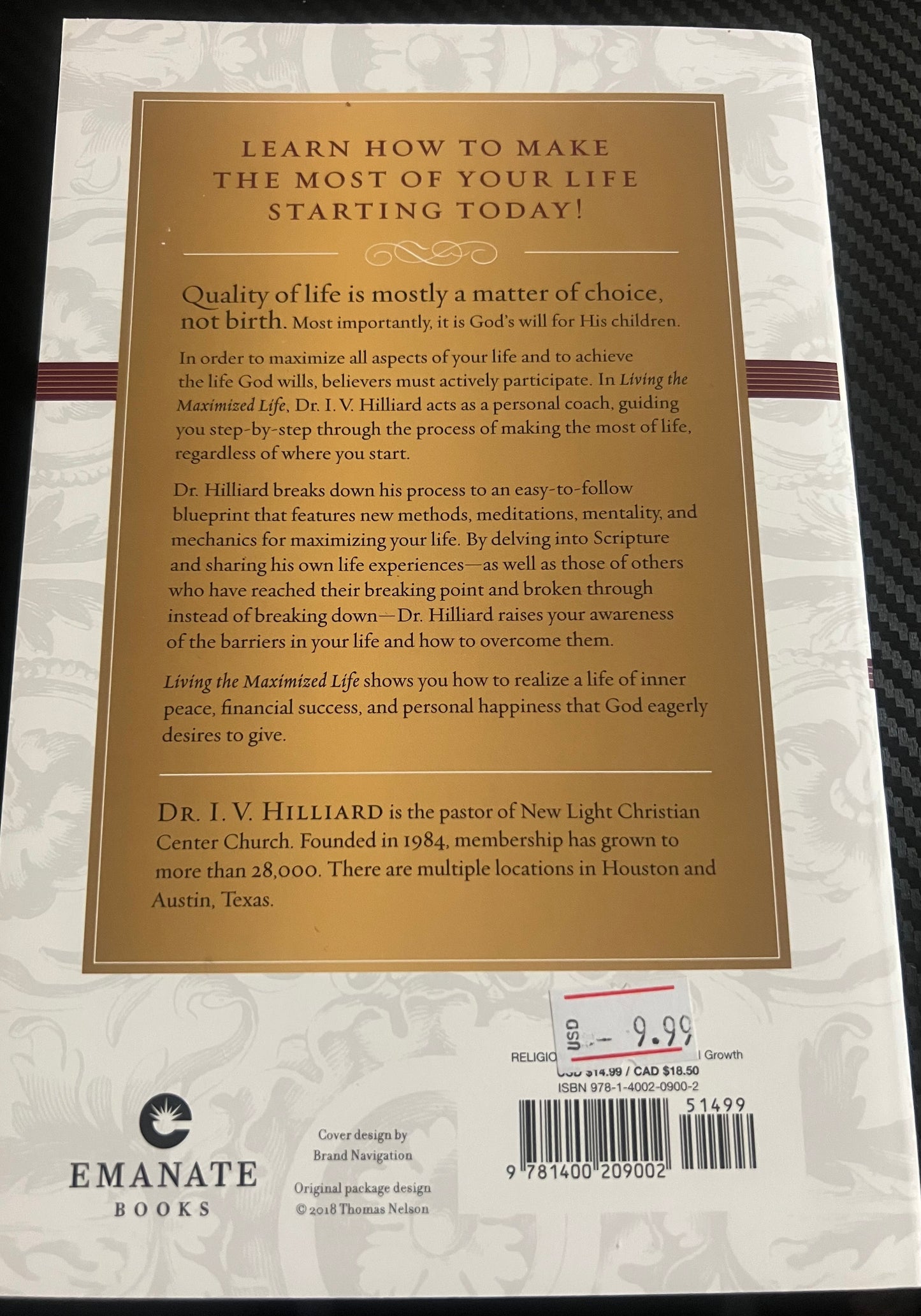 Living the maximized Life by Dr. I.V. Hilliard